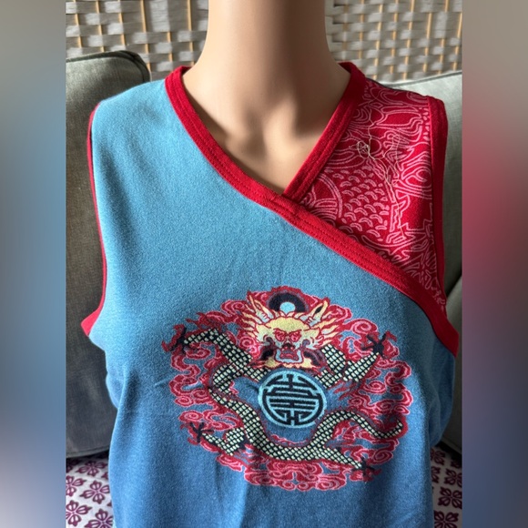 Vintage & Rare ITSUS Shoulder Crossover Tank - Women’s Size L - Picture 6 of 9